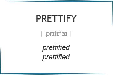 prettify 3 формы глагола