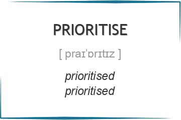 prioritise 3 формы глагола