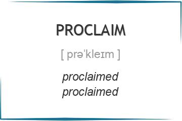 proclaim 3 формы глагола
