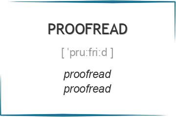 proofread 3 формы глагола