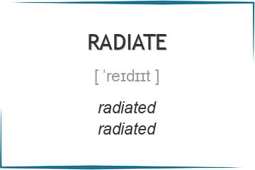 radiate 3 формы глагола