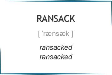 ransack 3 формы глагола