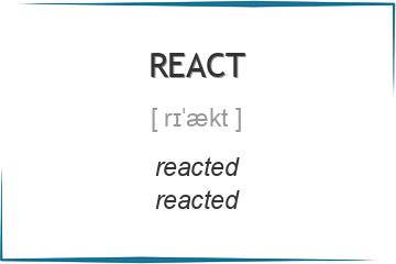 react 3 формы глагола