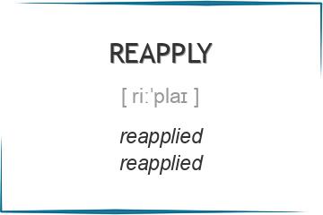 reapply 3 формы глагола