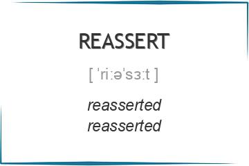 reassert 3 формы глагола