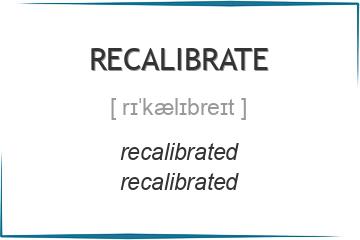 recalibrate 3 формы глагола