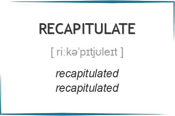 recapitulate 3 формы глагола