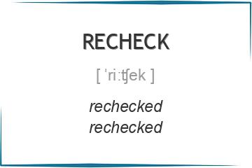 recheck 3 формы глагола