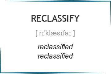reclassify 3 формы глагола