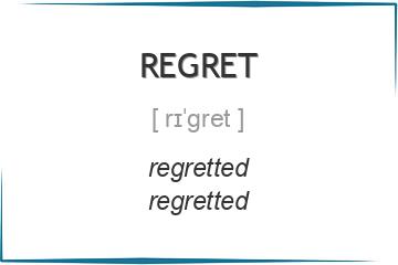 regret 3 формы глагола