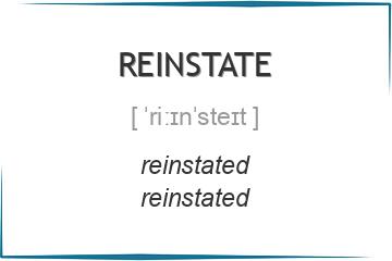 reinstate 3 формы глагола
