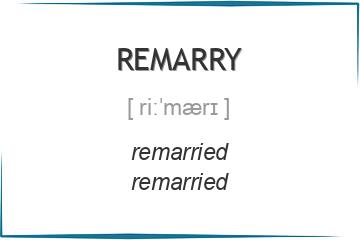 remarry 3 формы глагола