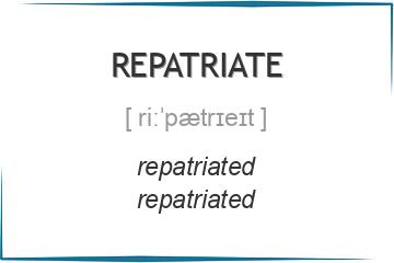 repatriate 3 формы глагола