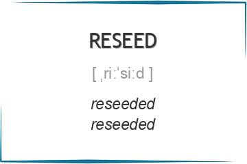 reseed 3 формы глагола