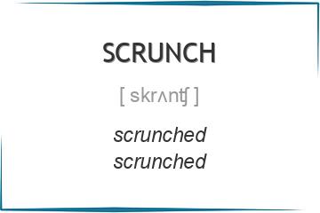 scrunch 3 формы глагола