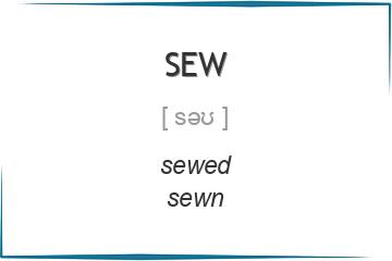 sew 3 формы глагола