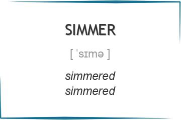 simmer 3 формы глагола, примеры употребления, спряжение во временных формах