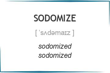 sodomize 3 формы глагола