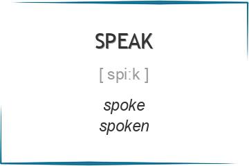 speak 3 формы глагола