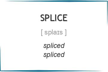 splice 3 формы глагола