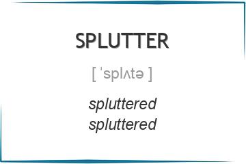 splutter 3 формы глагола