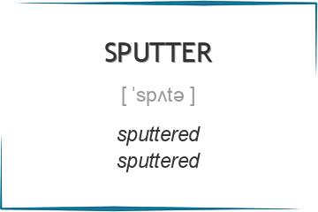 sputter 3 формы глагола