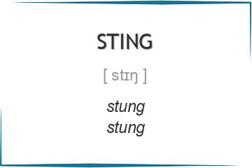 sting 3 формы глагола