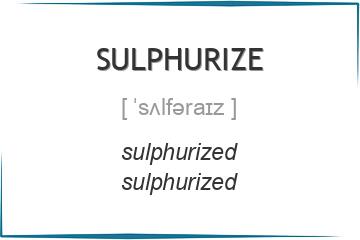 sulphurize 3 формы глагола