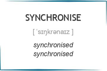 synchronise 3 формы глагола