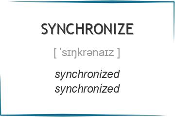 synchronize 3 формы глагола