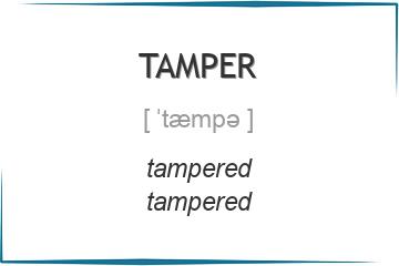 tamper 3 формы глагола