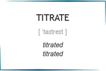 titrate 3 формы глагола