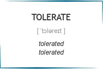 tolerate 3 формы глагола