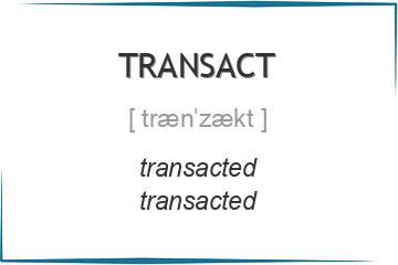 transact 3 формы глагола
