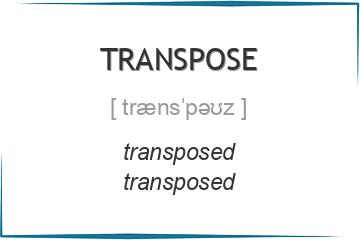 transpose 3 формы глагола