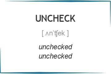 uncheck 3 формы глагола