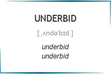underbid 3 формы глагола