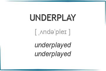 underplay 3 формы глагола
