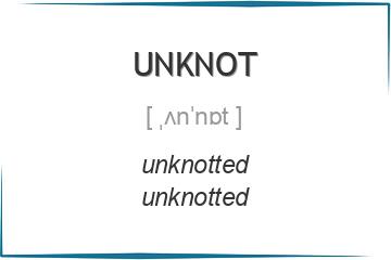 unknot 3 формы глагола