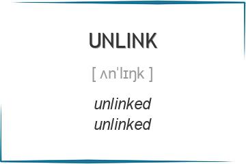 unlink 3 формы глагола
