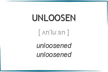 unloosen 3 формы глагола