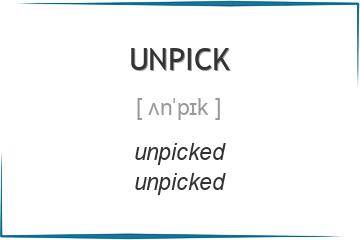 unpick 3 формы глагола