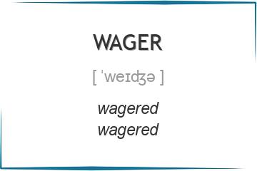 wager 3 формы глагола