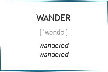 wander 3 формы глагола