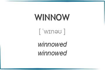 winnow 3 формы глагола
